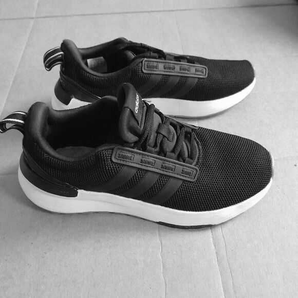adidas Men\'s Black White Low Top Lace-up Sneakers Sizes 6 main image 8